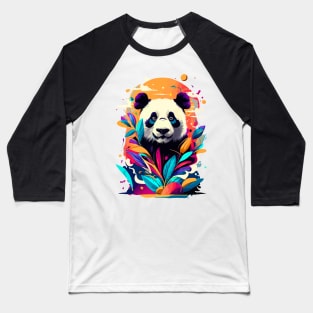 Giant Panda Colourful - Cute Panda Bear Bamboo Baseball T-Shirt